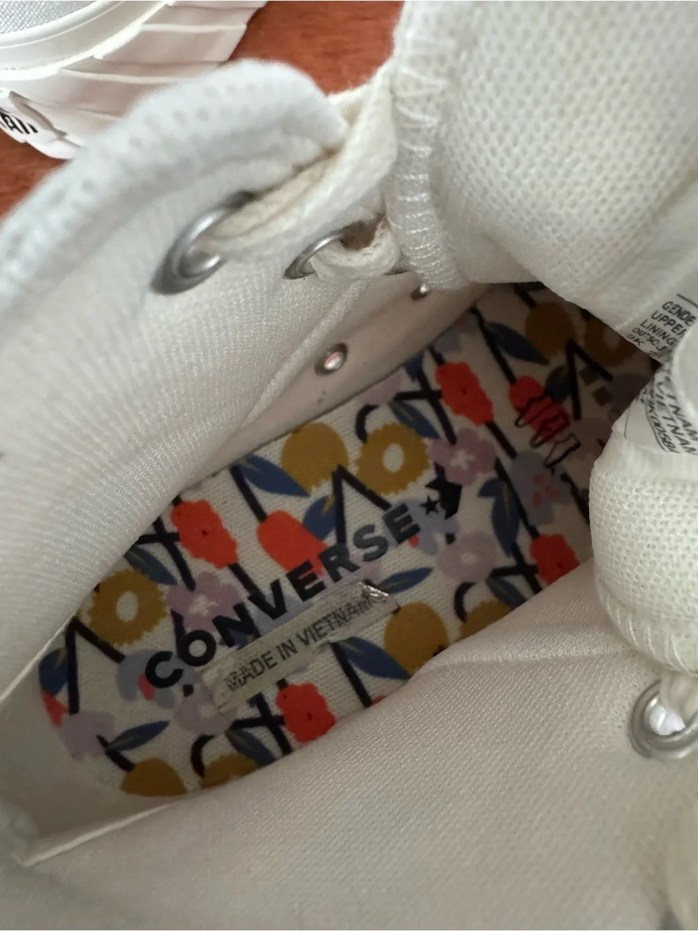 Converse Cream Platform High-Top Sneakers